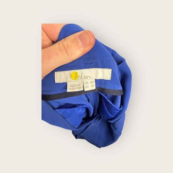 Boden Melina Paperbag Ankle Pants in Cobalt Blue Size 4 Petite - Picture 8 of 9